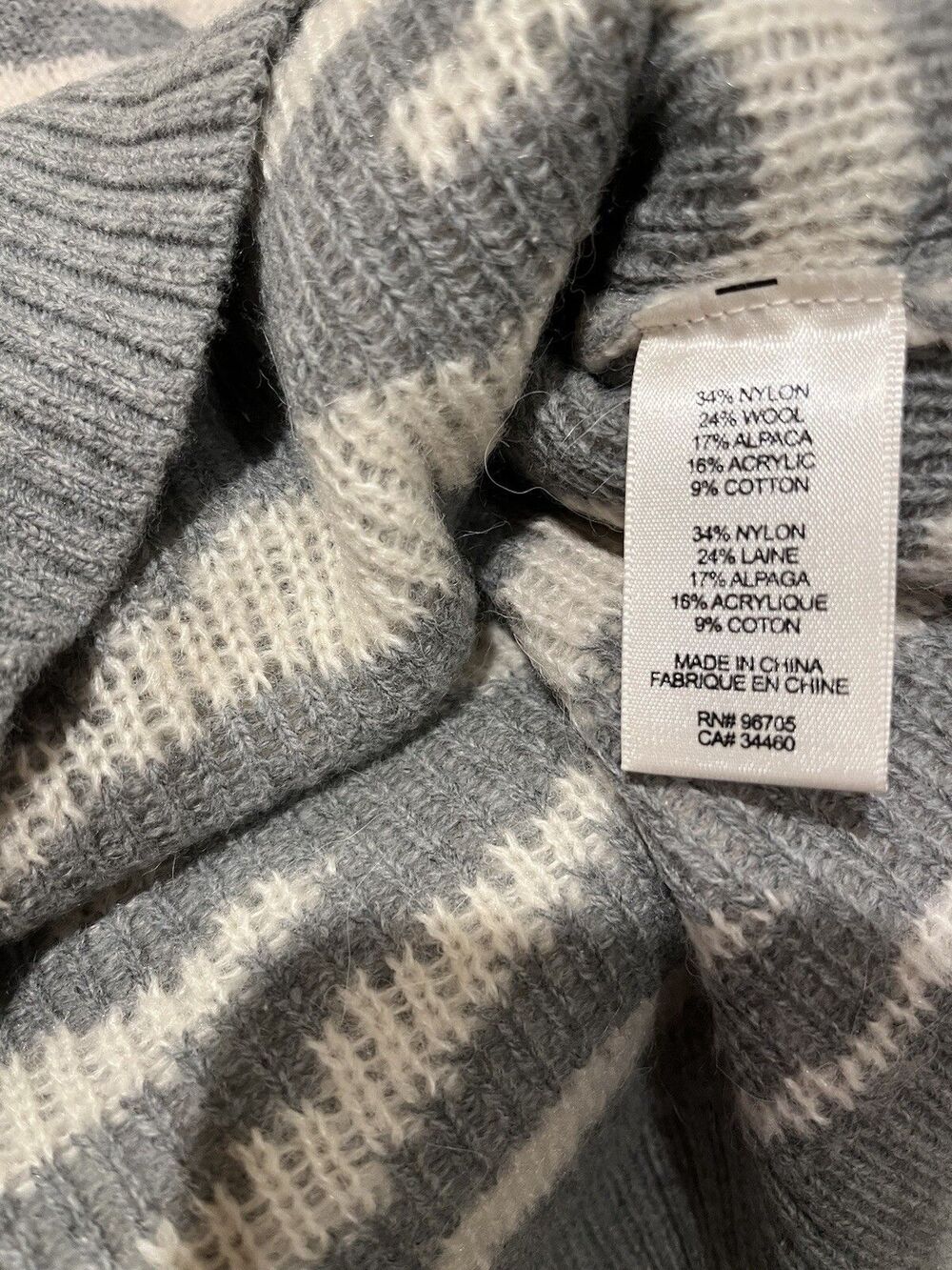 La Vie Rebecca Taylor womens Vintage Mock Neck Wool & Alpaca Sweater size Medium - Picture 4 of 5